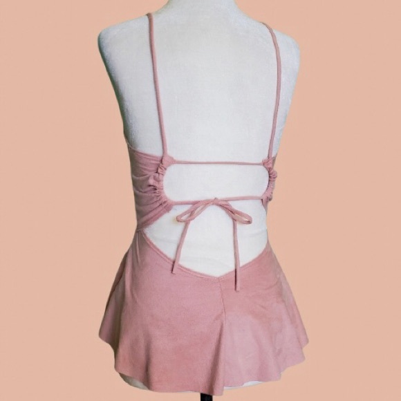 FN Pink Strappy Back Peplum Top - Picture 2 of 2